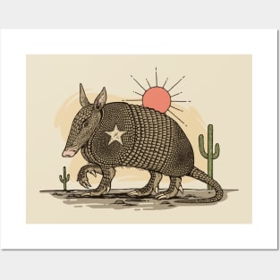 Texas Armadillo Posters and Art